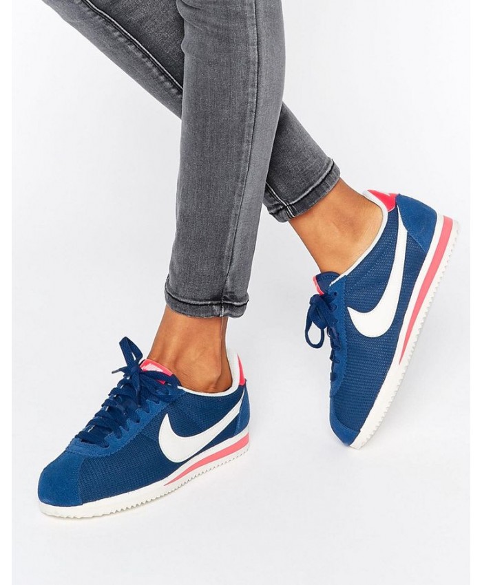 nike cortez bleu rouge