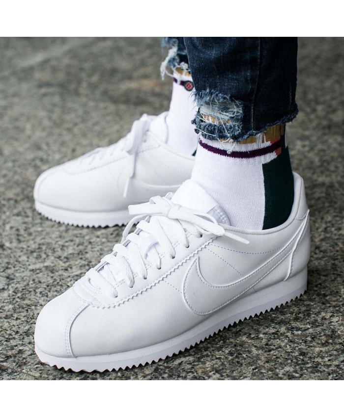 nike cortez mens all white