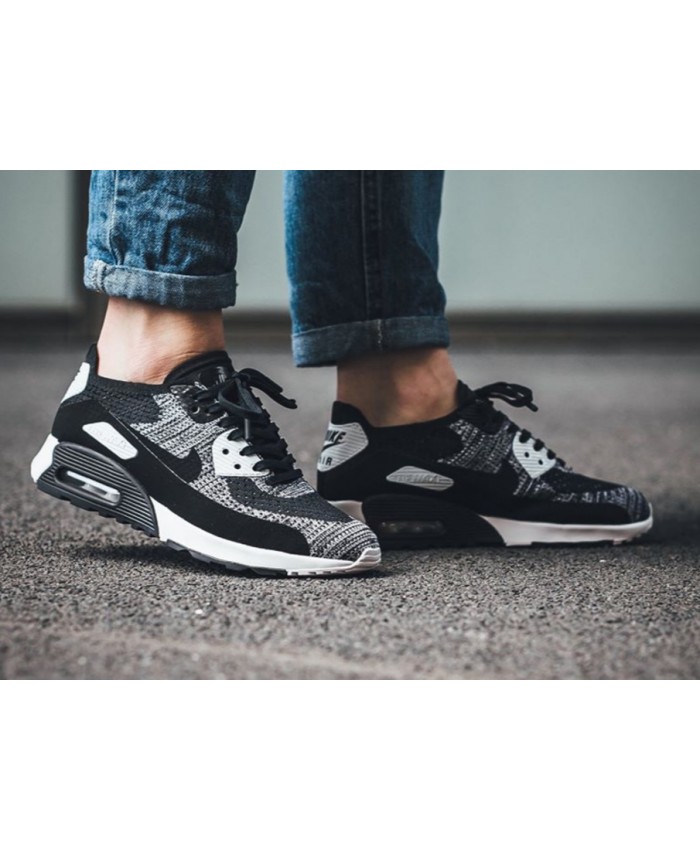 Homme Nike Air Max 90 Ultra 2.0 Flyknit Noir Blanc