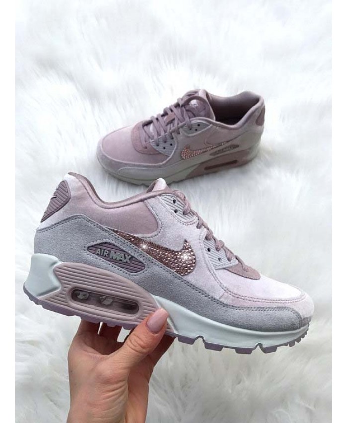 nike air max 90 gris blanc rose noir femmes chaussures